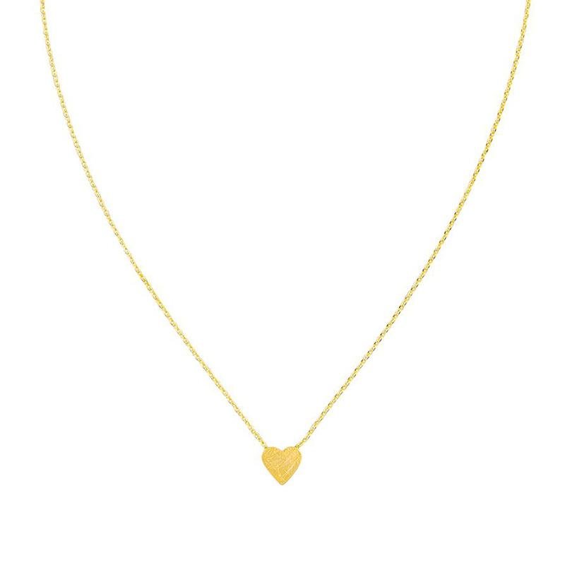 Find Gold Brushed Heart Necklace - Tiger Tree at Bungalow Trading Co.