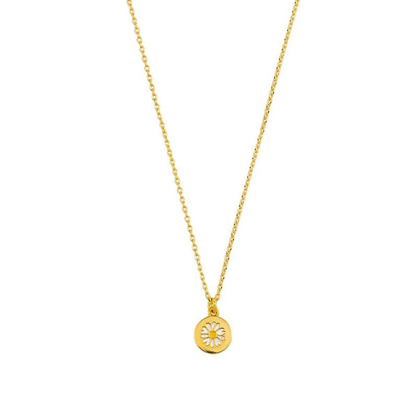 Find Gold Daisy Disc Necklace - Tiger Tree at Bungalow Trading Co.