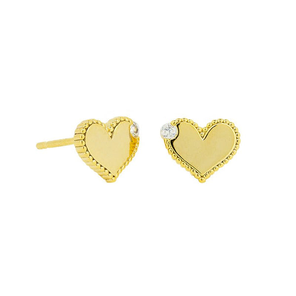 Find Gold Mindy Heart Earrings - Tiger Tree at Bungalow Trading Co.