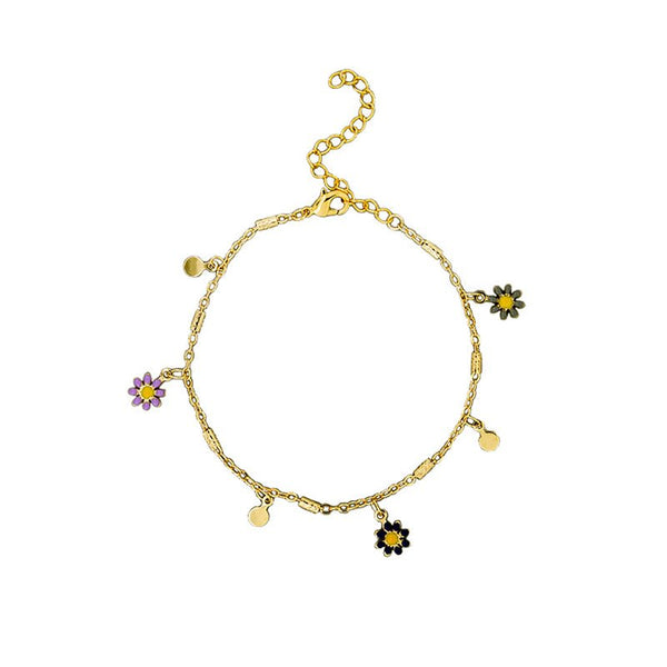 Find Gold Multi Hanging Daisy Bracelet - Tiger Tree at Bungalow Trading Co.