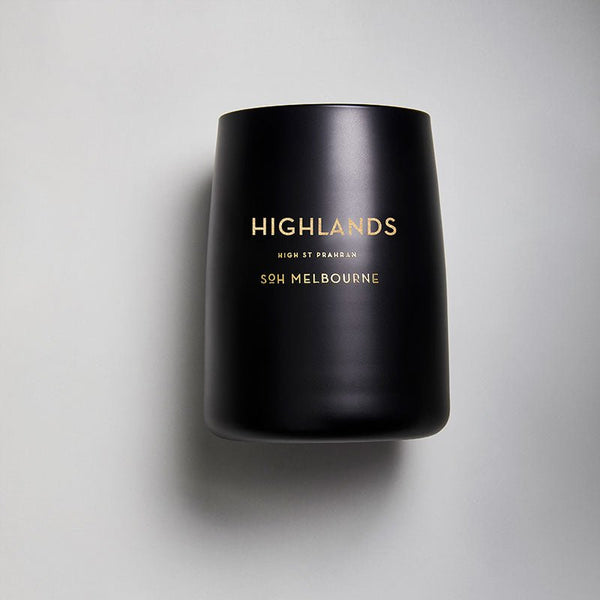 Find Highlands Black Matte Candle - SOH at Bungalow Trading Co.