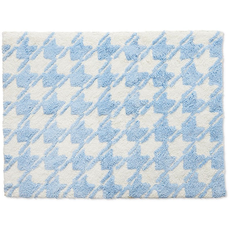 Find Houndstooth Blue Bath Mat - Kip & Co at Bungalow Trading Co.