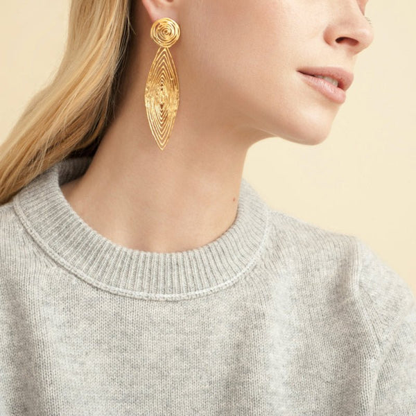 Find Longwave Earrings Gold - GAS Bijoux at Bungalow Trading Co.