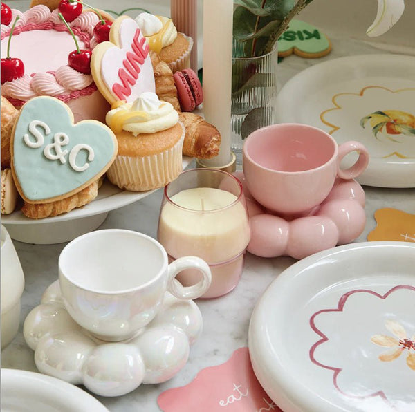 Find Lottie Mug & Saucer Pearl - Sage & Cooper at Bungalow Trading Co.