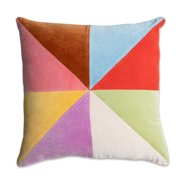 Find Macaroon Panelled Velvet Cushion - Kip & Co at Bungalow Trading Co.