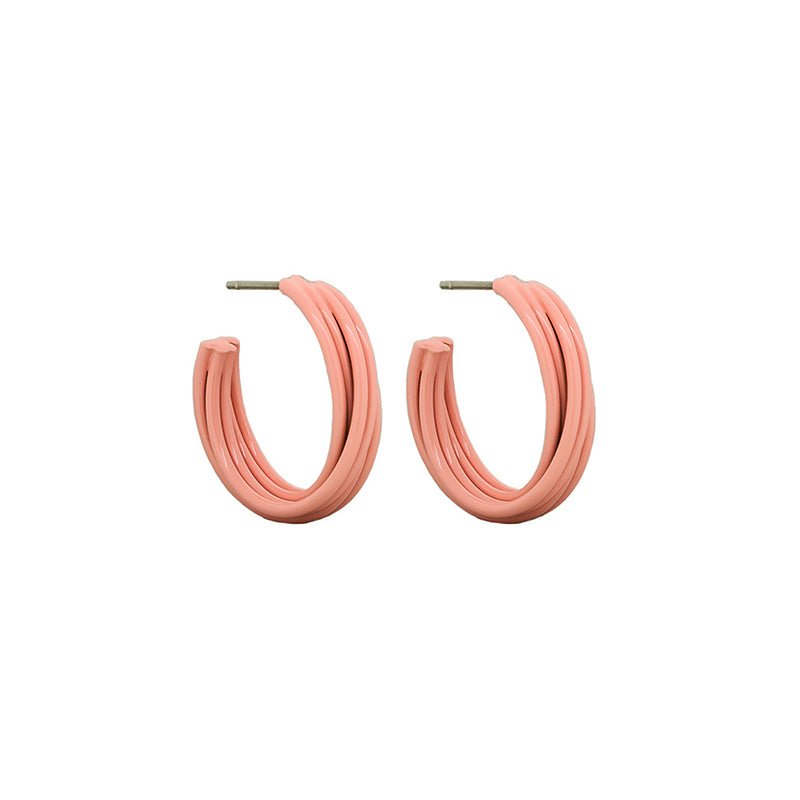 Find Melanie Blush Twist Hoop Earrings - Tiger Tree at Bungalow Trading Co.