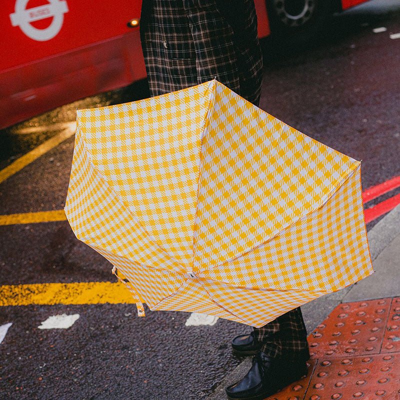 Find Micro Umbrella Yellow Gingham Hamond - Anatole at Bungalow Trading Co.