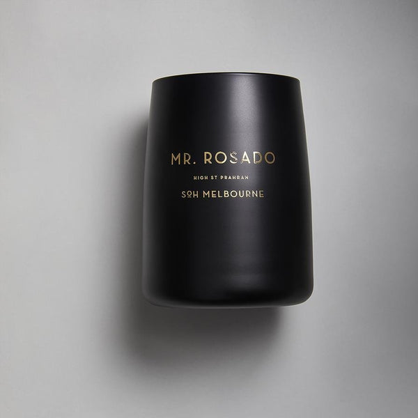 Find Mr Rosado Black Matte Candle 350G - SOH at Bungalow Trading Co.