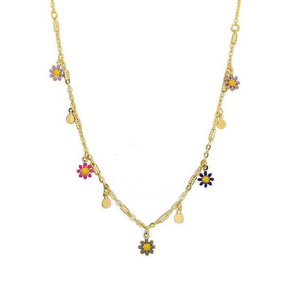 Find Multi Hanging Daisy Necklace - Tiger Tree at Bungalow Trading Co.