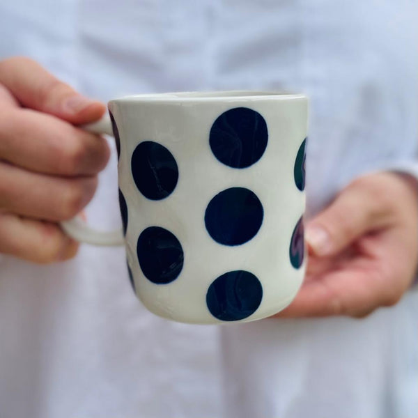 Find Navy Spot Mug - Noss at Bungalow Trading Co.