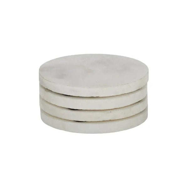 Find Neo Set of 4 Round Marble Coasters - Coast to Coast at Bungalow Trading Co.