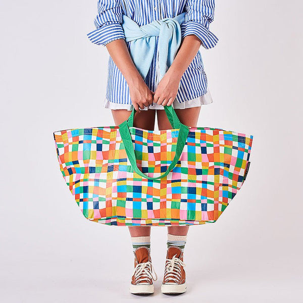 Find Oversize Tote Rainbow Weave - Project Ten at Bungalow Trading Co.
