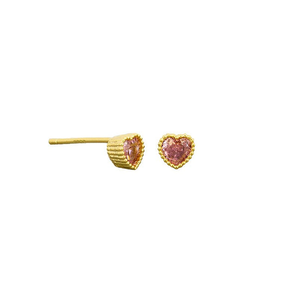 Find Pink Heart Mini Stud Earrings - Tiger Tree at Bungalow Trading Co.