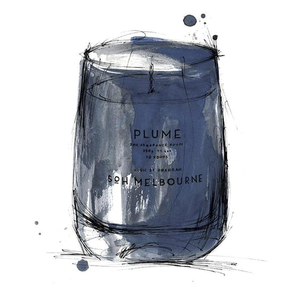 Find Plume Navy Matte Candle 350G - SOH at Bungalow Trading Co.