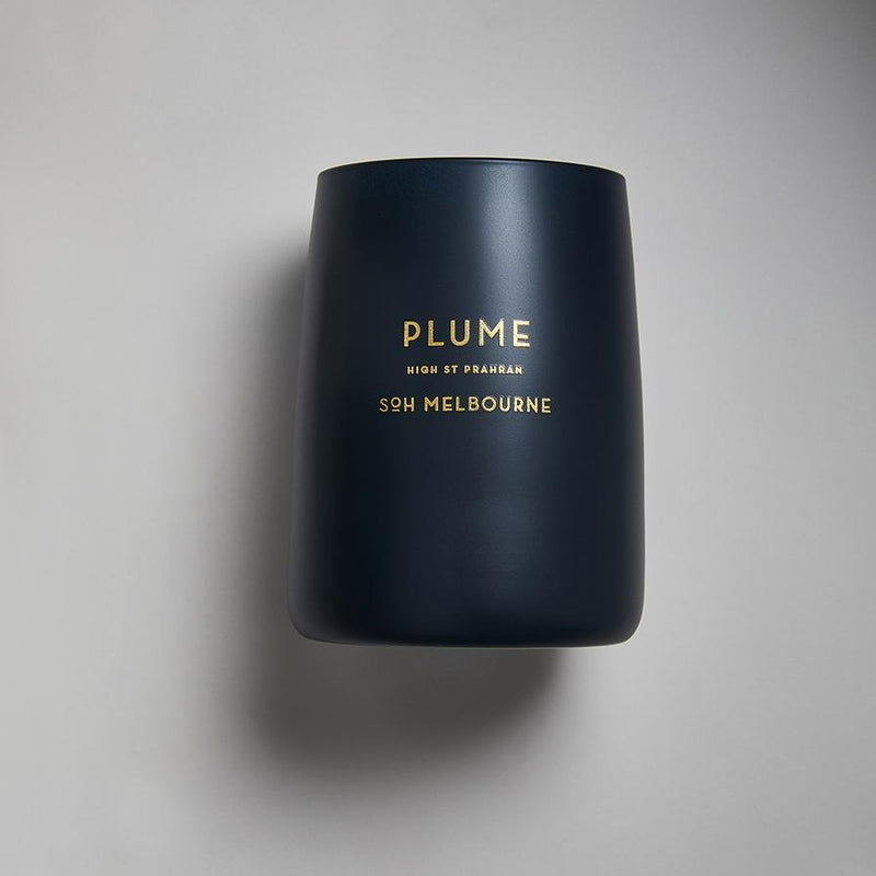 Find Plume Navy Matte Candle 350G - SOH at Bungalow Trading Co.