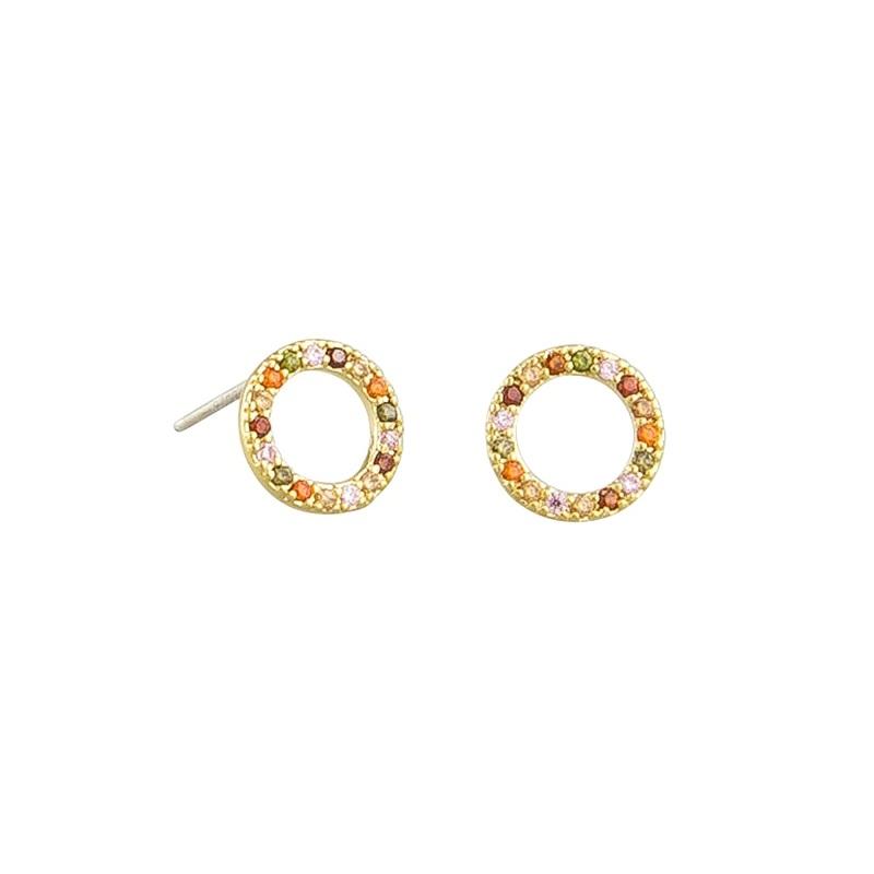 Find Rainbow Circle Earrings - Tiger Tree at Bungalow Trading Co.
