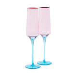 Find Rose With A Twist Champagne Glass Set of 2 - Kip & Co at Bungalow Trading Co.
