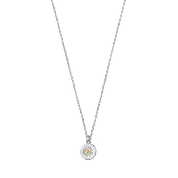 Find Silver Daisy Disc Necklace - Tiger Tree at Bungalow Trading Co.