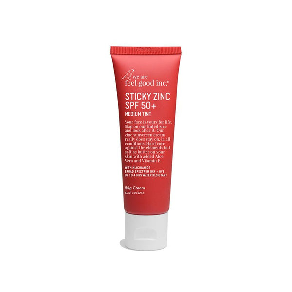 Find Sticky Zinc Medium Tint SPF50+ 50g - We Are Feel Good Inc. at Bungalow Trading Co.