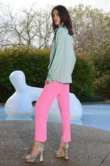 Find Stride & True Trouser Pink - Coop by Trelise Cooper at Bungalow Trading Co.