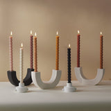 Find Taper Candle Black + White Set of 4 - Paddywax at Bungalow Trading Co.