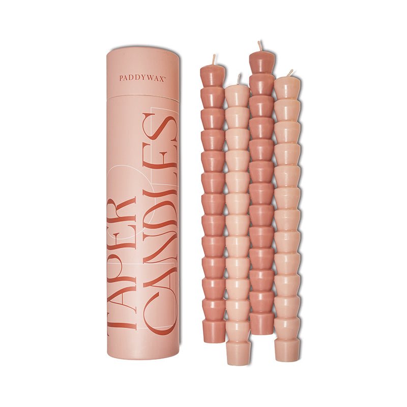 Find Taper Candle Pink + Blush Set of 4 - Paddywax at Bungalow Trading Co.