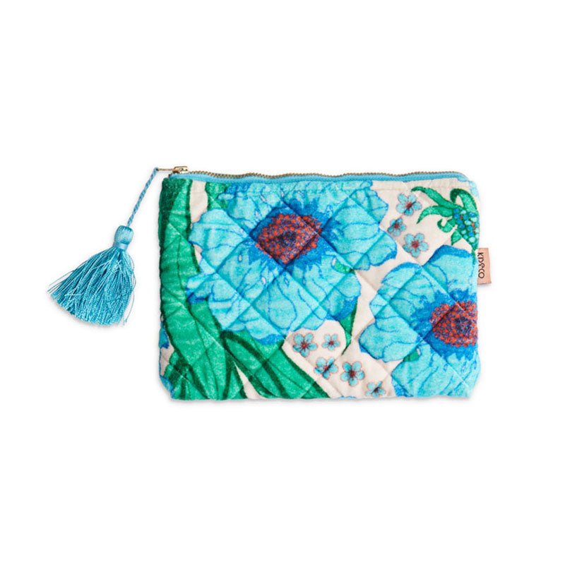 Find Tumbling Flowers Velvet Cosmetics Purse - Kip & Co at Bungalow Trading Co.