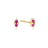 Find Twin Gem Stud Earrings Ruby - Linda Tahija at Bungalow Trading Co.