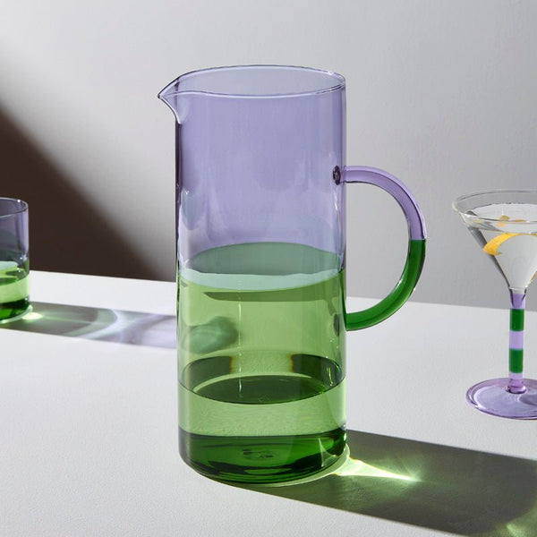 Find Two Tone Pitcher Lilac + Green - Fazeek at Bungalow Trading Co.