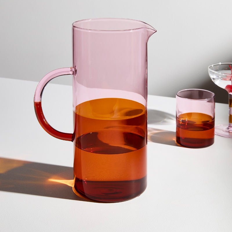 Find Two Tone Pitcher Pink + Amber - Fazeek at Bungalow Trading Co.
