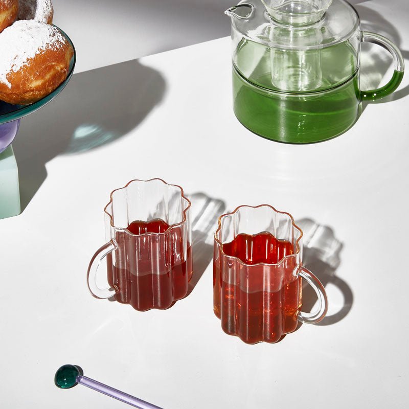 Find Two Tone Teapot Clear + Green - Fazeek at Bungalow Trading Co.
