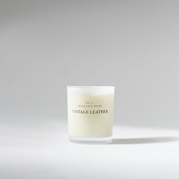 Find Vintage Leather Medium Candle - No. 27 Fragrance House at Bungalow Trading Co.
