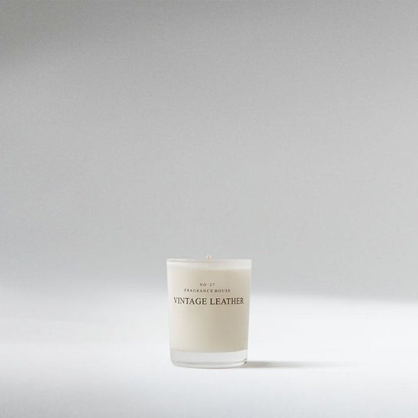 Find Vintage Leather Mini Candle - No. 27 Fragrance House at Bungalow Trading Co.
