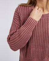 Find Winnie Knit Crew Berry - Foxwood at Bungalow Trading Co.