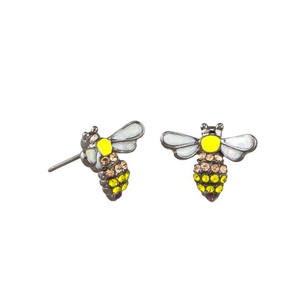 Find Yellow Busy Bee Earrings - Tiger Tree at Bungalow Trading Co.